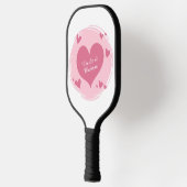 Ihr Name(e) im Herzen Pickleball Schläger (Links)
