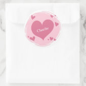 Ihr Name(e) in einem Heart Frame Aufkleber (Tasche)