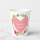 Ihr Name(e) in einem Heart Paper Cups Pappbecher (Rückseite)