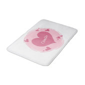 Ihr Name(e) in einem Herzbad Badematte (Schrägansicht)