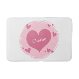 Ihr Name(e) in einem Herzbad Badematte