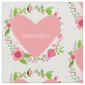 Ihr Name(e) in einem speziellen Stoff für Herz (Nahaufnahme)