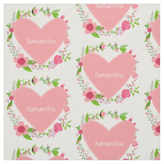 Ihr Name(e) in einem speziellen Stoff für Herz (Muster)