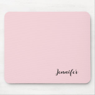 Ihr Name Eigene Pastellfarbe Rosa Mousepad