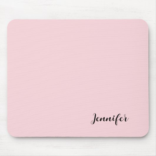 Ihr Name Eigene Pastellfarbe Rosa Mousepad (Vorne)