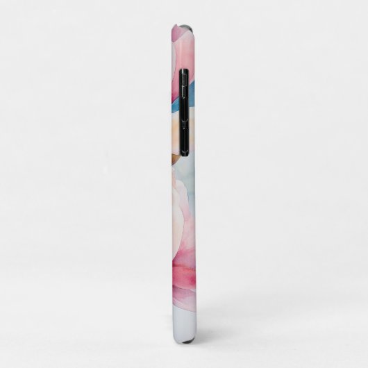 Ihr Name Elegant Rosa Magnolia Blüten Case-Mate iPhone Hülle (Hinten/Links)