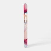 Ihr Name Elegant Rosa Magnolia Blüten iPhone 16 Hülle (Linke Seite)