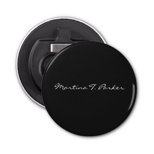 Ihr Name Elegant Script einzigartig Person Feminin Flaschenöffner (Vorderseite)