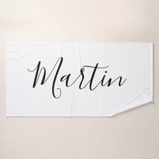 Ihr Name | Elegante Schrift Badehandtuch (Badehandtuch)