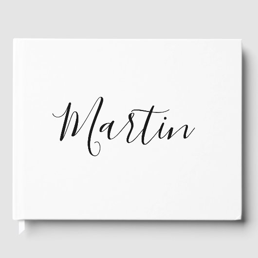 Ihr Name | Elegante Schrift Gästebuch (Vorderseite)