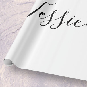 Ihr Name   Elegante Schrift Geschenkpapier