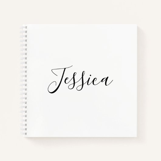 Ihr Name | Elegante Schrift Notizblock (Vorderseite)