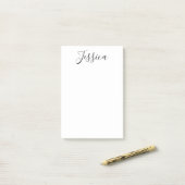 Ihr Name | Elegante Schrift Post-it Klebezettel (Auf Schreibtisch)