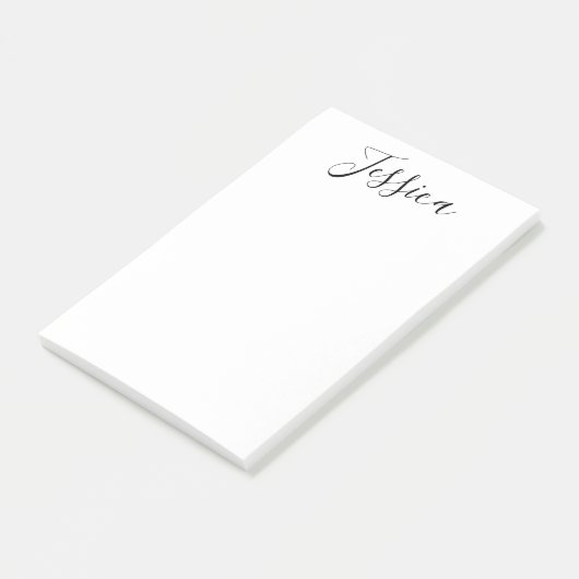 Ihr Name | Elegante Schrift Post-it Klebezettel (angewinkelt)