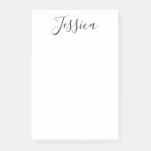 Ihr Name | Elegante Schrift Post-it Klebezettel (Vorderseite)