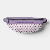 Ihr Name Elegantes Violett & Blush Streifen & Blüt Bauchtasche (Ablage )