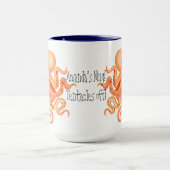 Ihr Name entakelt von niedlichem Orangenktopus Tasse (Zentrum)