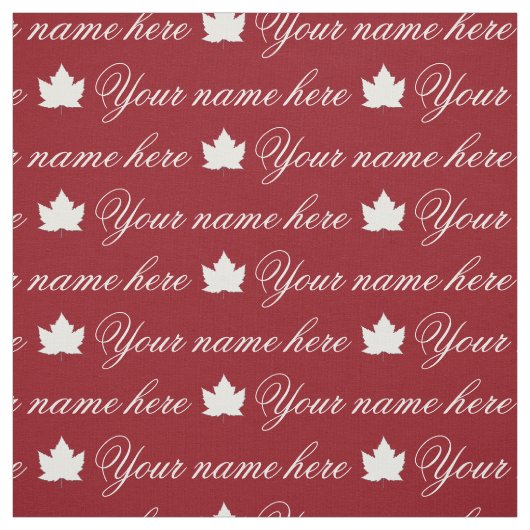 Ihr Name Fabric Personalisiert Canada Name Fabrics Stoff (Muster)