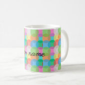 Ihr Name farbigen Kreis klingelt Muster Kaffeetasse (VorderseiteRechts)