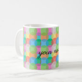 Ihr Name farbigen Kreis klingelt Muster Kaffeetasse (Vorderseite Links)