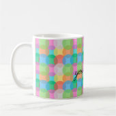 Ihr Name farbigen Kreis klingelt Muster Kaffeetasse (Links)