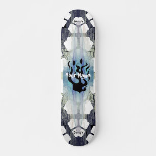 Ihr Name Flammen Skateboard