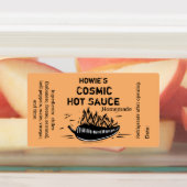 Ihr Name flammender Chili Pepper, helle Sauce Etiketten (Befestigt)