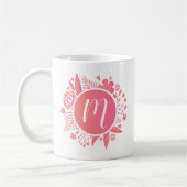 Ihr Name | Floral Monogramm Kaffeetasse (Links)