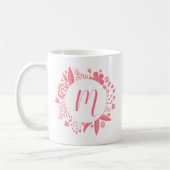 Ihr Name | Floral Monogramm Kaffeetasse (Links)