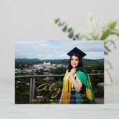 Ihr Name & Foto Graduate Dark Foil Ankündigung (Stehend vorne)