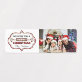 IHR Name & Foto Weihnachten Etiketten (Design 1)