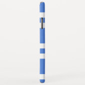 Ihr Name Französisch Blau und Weiß Doppelstreifen Case-Mate iPhone Hülle (Hinten/Rechts)