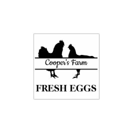 Ihr Name Fresh Eggs Rubber Briefmarke Gummistempel