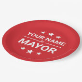 Ihr Name für benutzerdefinierte Text- und Farbstar Pappteller (Schrägansicht)