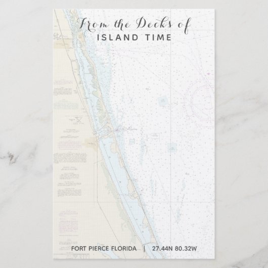 Ihr Name für das Boot aus den Decks von Fort Pierc Briefpapier (Vorderseite)