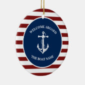 Ihr Name für Ihr Schiff Keramik Ornament (Rechts)