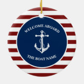 Ihr Name für Ihr Schiff Keramik Ornament (Hinten)