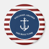 Ihr Name für Ihr Schiff Magnet (Vorne)