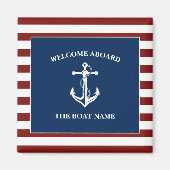 Ihr Name für Ihr Schiff Magnet (Vorne)