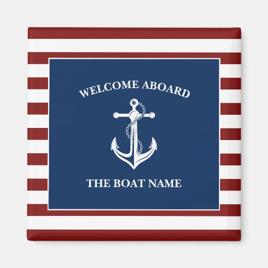 Ihr Name für Ihr Schiff Magnet (Vorne)