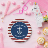 Ihr Name für Ihr Schiff Pappteller (Party)