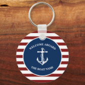 Ihr Name für Ihr Schiff Schlüsselanhänger (Vorderseite)