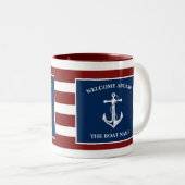 Ihr Name für Ihr Schiff Zweifarbige Tasse (VorderseiteRechts)