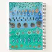 Ihr Name für schöne abstrakte Aquarellkunst Notizblock (Rückseite)