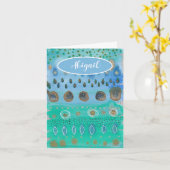 Ihr Name für schöne Aquarellkunst abstrakte Kunst Karte (Gelbe Blume)