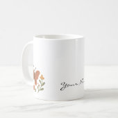 Ihr Name Garden Blume Schmetterling Kaffeetasse (Vorderseite Links)
