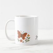 Ihr Name Garden Blume Schmetterling Kaffeetasse (Links)