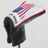 IHR NAME Golf Head Cover FLAG personalisieren Headcover (3/4 Vorderseite)