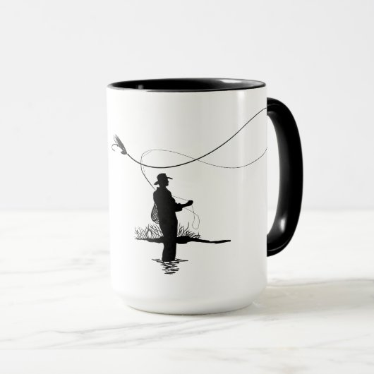 "(Ihr Name) Gone Fish'n" Anpassbar Tasse (VorderseiteRechts)