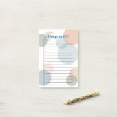 Ihr Name - große farbige Confetti-Punkte Post-it Klebezettel (Auf Schreibtisch)